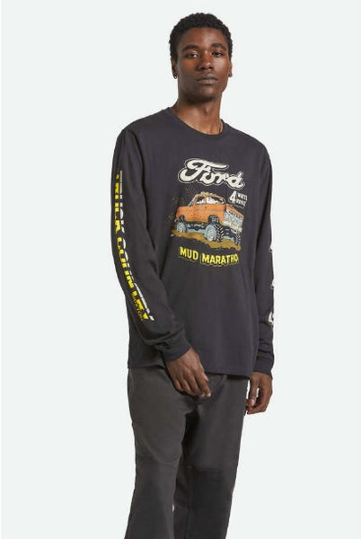 Brixton Mens Shirt Ford Mud Marathon Long Sleeve