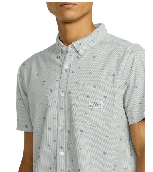 RVCA Mens Woven Exotica Seersucker