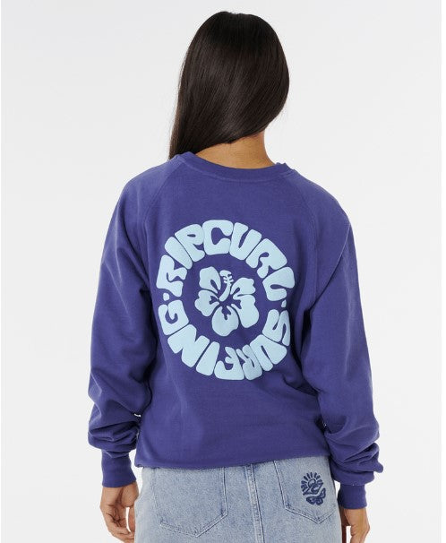 Rip Curl Womens Sweatshirt Luxe Surf Raglan Relaxed Crew