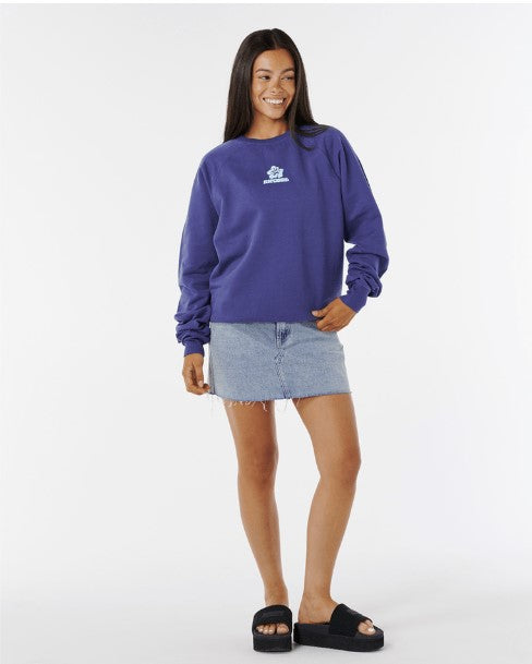 Rip Curl Womens Sweatshirt Luxe Surf Raglan Relaxed Crew