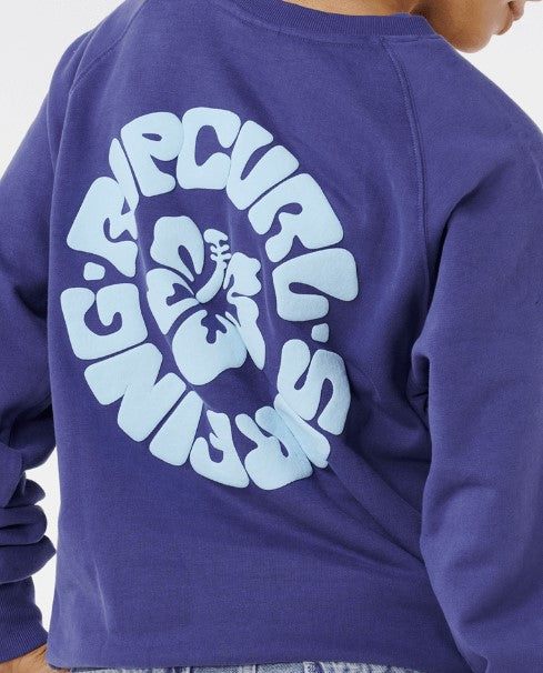 Rip Curl Womens Sweatshirt Luxe Surf Raglan Relaxed Crew