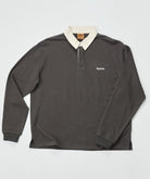 Rhythm Mens Shirt Koa Vintage Rugby Long Sleeve Polo