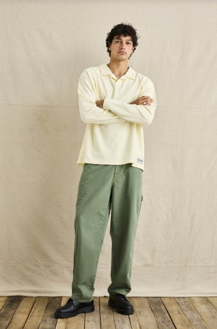 Rhythm Mens Shirt Kapu Long Sleeve Rugby Polo