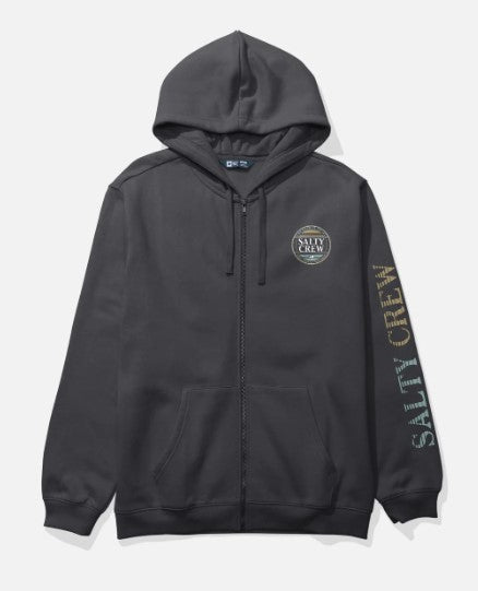 Salty Crew Mens Sweatshirt Simple Fade Zip Fleece Hoodie