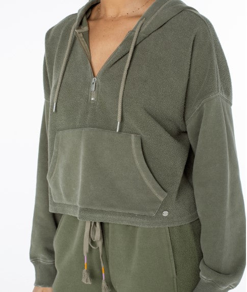 Roxy Womens Sweatshirt Drakes Cove Half Zip