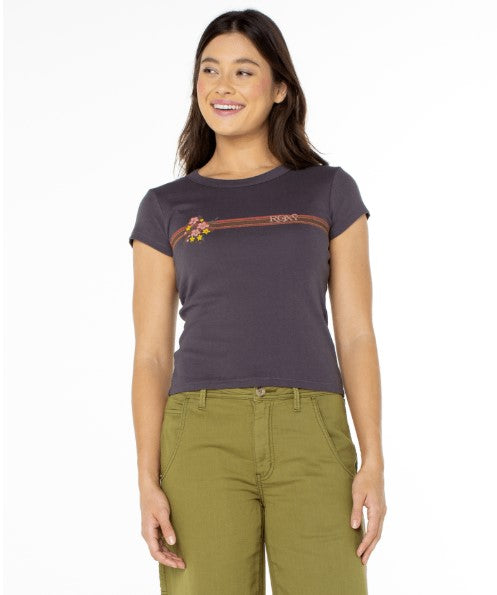 Roxy Womens Shirt Heritage Stripe 90S Babytee