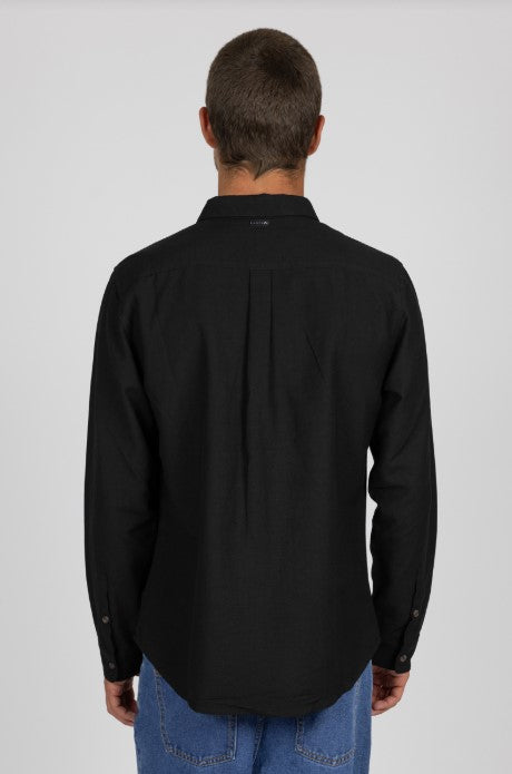 Rusty Mens Woven Baseline Long Sleeve