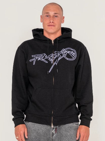 Rusty Mens Sweatshirt Hoodus Zip Thru Hooded Fleece