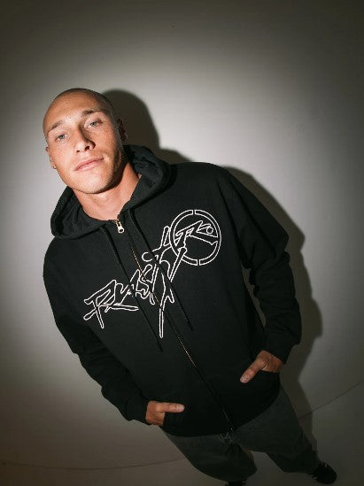 Rusty Mens Sweatshirt Hoodus Zip Thru Hooded Fleece