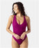 Roxy Womens Swimsuit Crochet Plunge One Piece