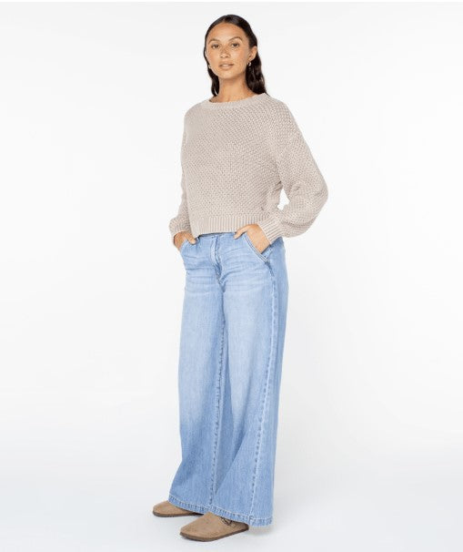 Roxy Womens Sweater Around The Way Basket Stitch