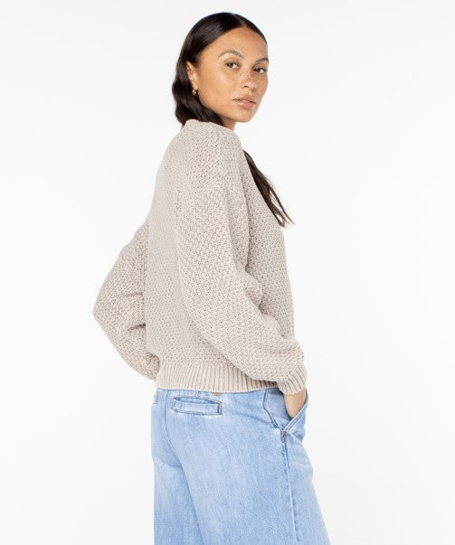 Roxy Womens Sweater Around The Way Basket Stitch