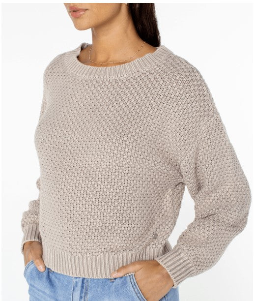Roxy Womens Sweater Around The Way Basket Stitch