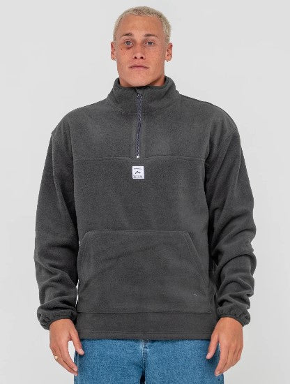 Rusty Mens Sweatshirt Core Division Polar Fleece Quarter Zip