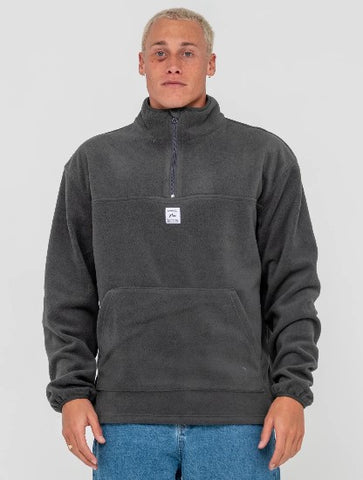 Rusty Mens Sweatshirt Core Division Polar Fleece Quarter Zip
