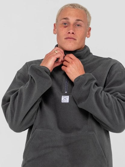 Rusty Mens Sweatshirt Core Division Polar Fleece Quarter Zip