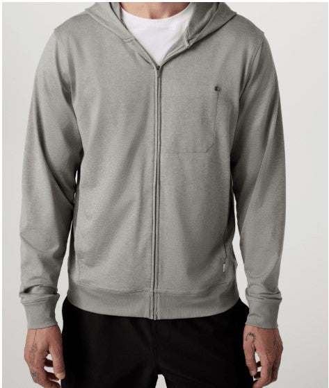 Vuori Mens Sweatshirt Ponto Full Zip Hoodie