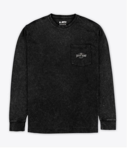 Jetty Mens Shirt Tanker Acid Wash Long Sleeve