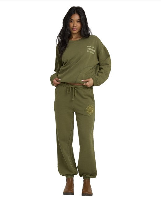 Billabong Womens Pants Sightseer Wave Fleece Jogger