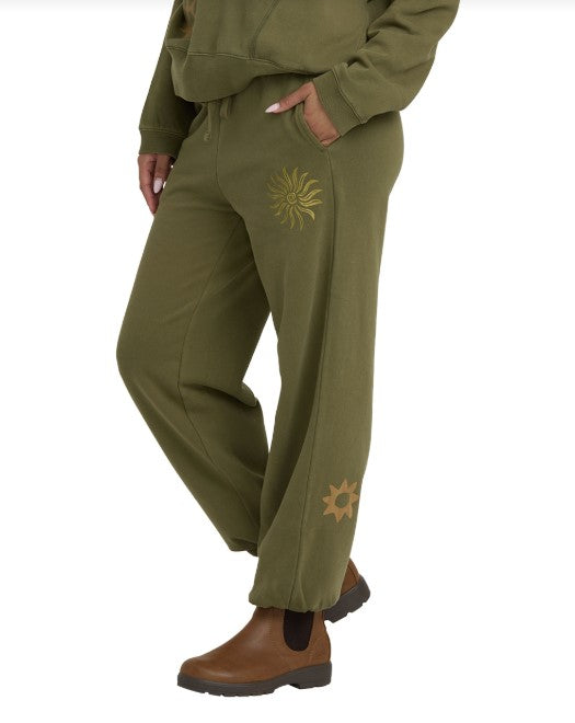 Billabong Womens Pants Sightseer Wave Fleece Jogger