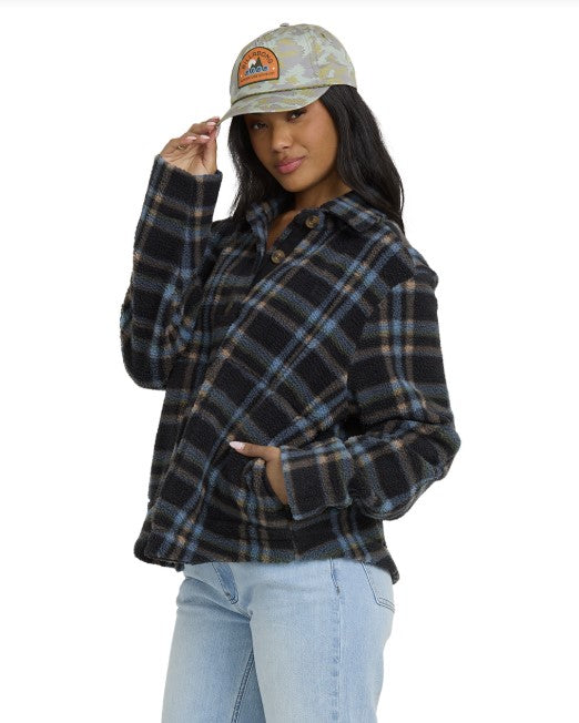 Billabong Womens Jacket Breezy Fleece Shacket