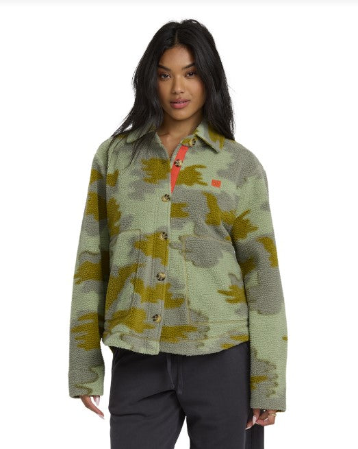 Billabong Womens Jacket Breezy Fleece Shacket