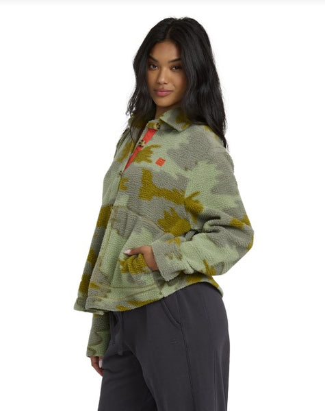 Billabong Womens Jacket Breezy Fleece Shacket