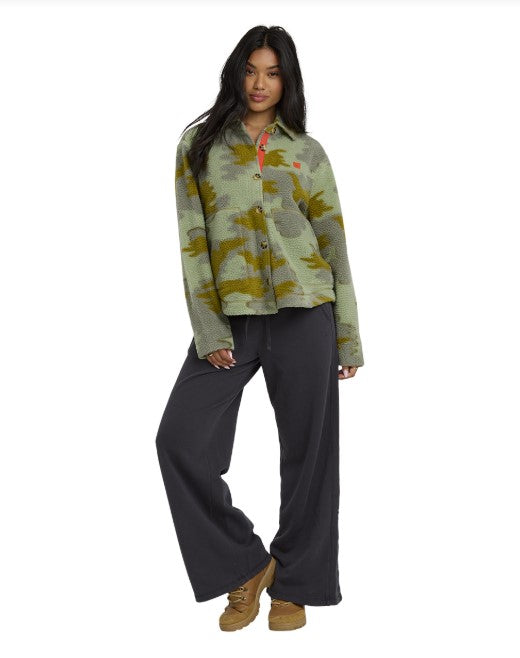 Billabong Womens Jacket Breezy Fleece Shacket