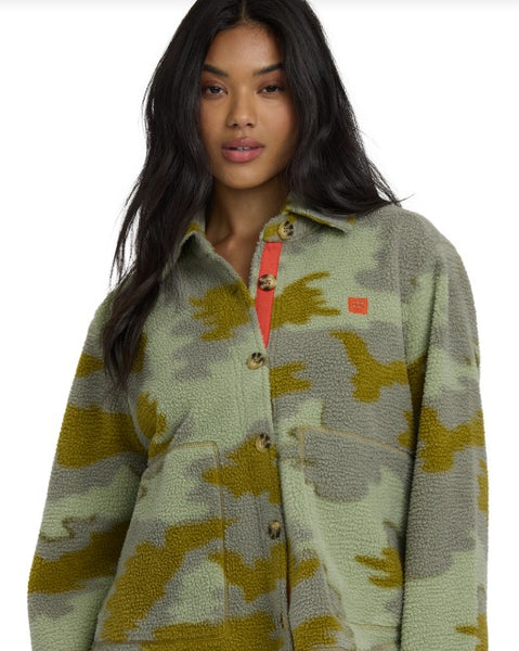 Billabong Womens Jacket Breezy Fleece Shacket