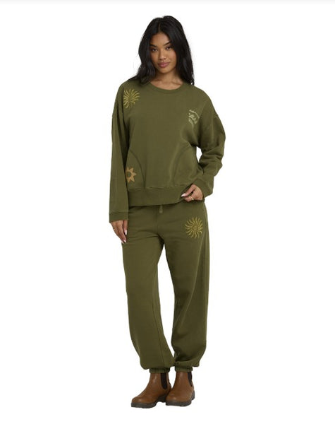 Billabong Womens Sweatshirt Sightseer Wave Crew