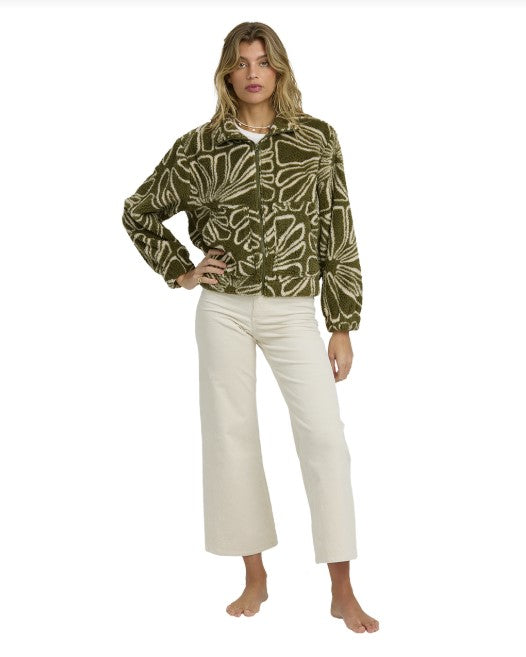 Billabong Womens Sweatshirt First Light Sherpa Zip