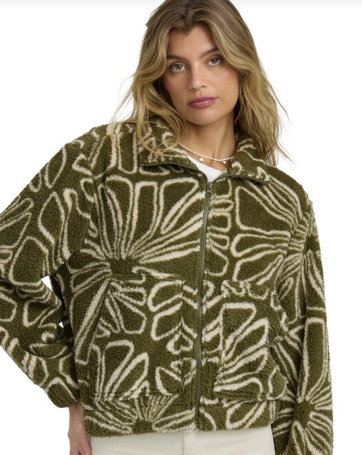 Billabong Womens Sweatshirt First Light Sherpa Zip