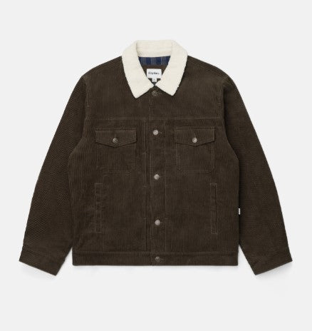 Rhythm Mens Jacket Flannel Lined Cord Trucker