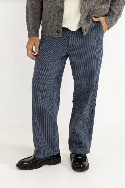 Rhythm Mens Pants Hickory Stripe Work Pant