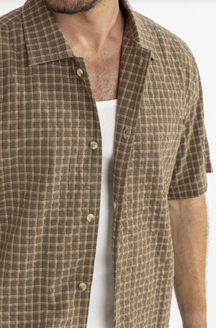 Rhythm Mens Woven Colby Check