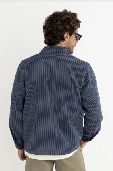 Rhythm Mens Shirt Hickory Stripe Work Shirt