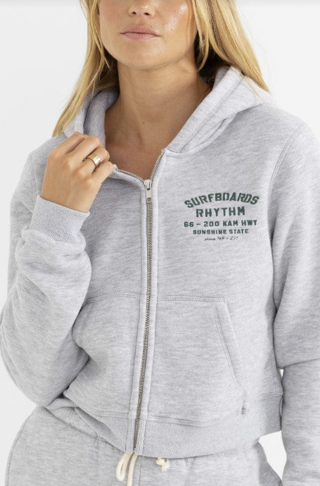 Rhythm Womens Sweatshirt Surf Zip Through Fleece