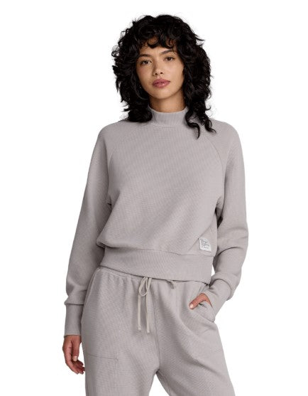 RVCA Womens Shirt Sofie Waffle Mock Neck
