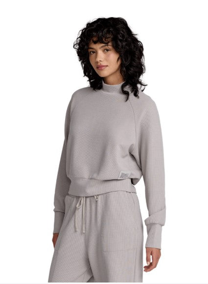 RVCA Womens Shirt Sofie Waffle Mock Neck