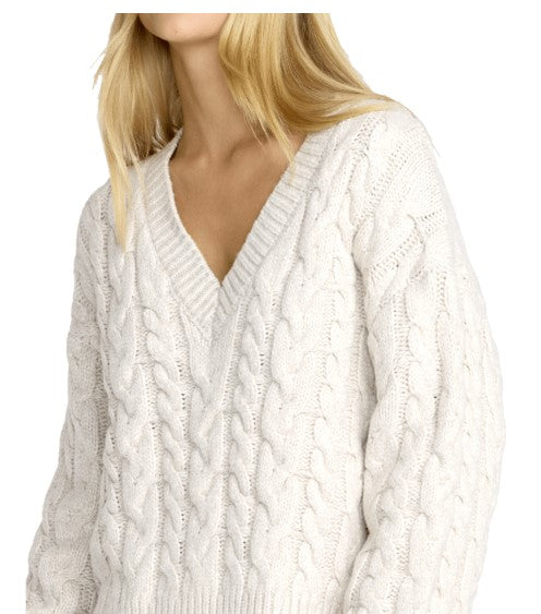 RVCA Womens Sweater Cable V Neck