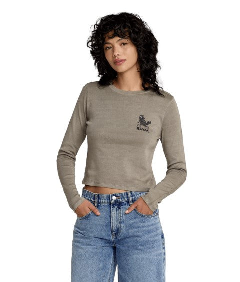 RVCA Womens Shirt Fortune Long Sleeve