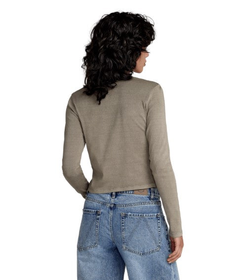 RVCA Womens Shirt Fortune Long Sleeve