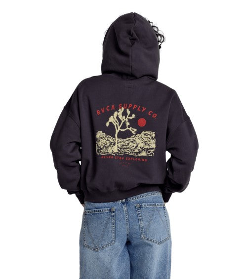 RVCA Womens Sweatshirt Court Hoodie