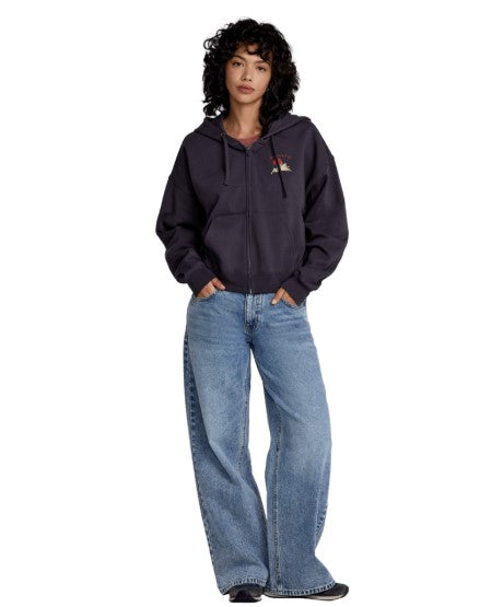 RVCA Womens Sweatshirt Court Hoodie