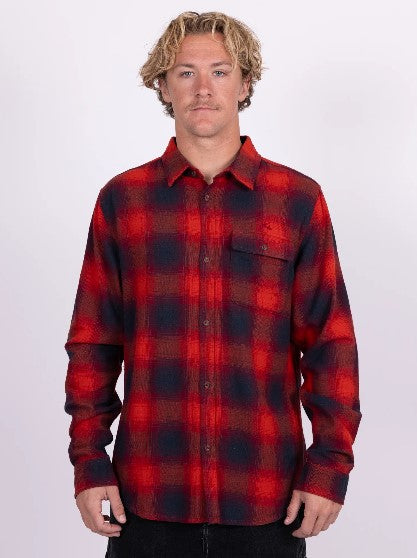 Rusty Mens Shirt Agawam Long Sleeve Flannel