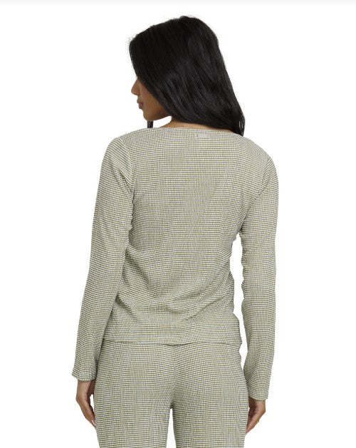 Billabong Womens Shirt Hot Check Long Sleeve Knit Top