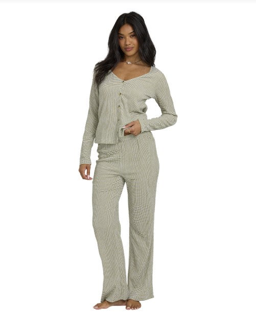 Billabong Womens Shirt Hot Check Long Sleeve Knit Top