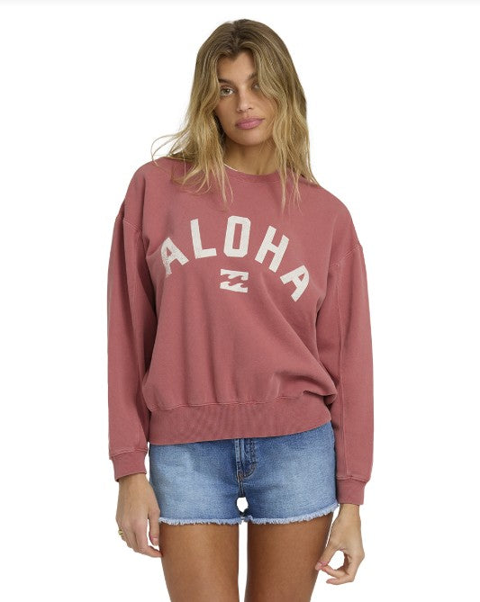 Billabong Womens Sweatshirt Mono Aloha Kendal Crew