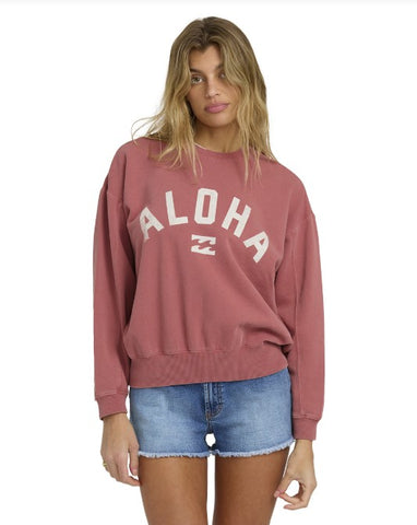 Billabong Womens Sweatshirt Mono Aloha Kendal Crew