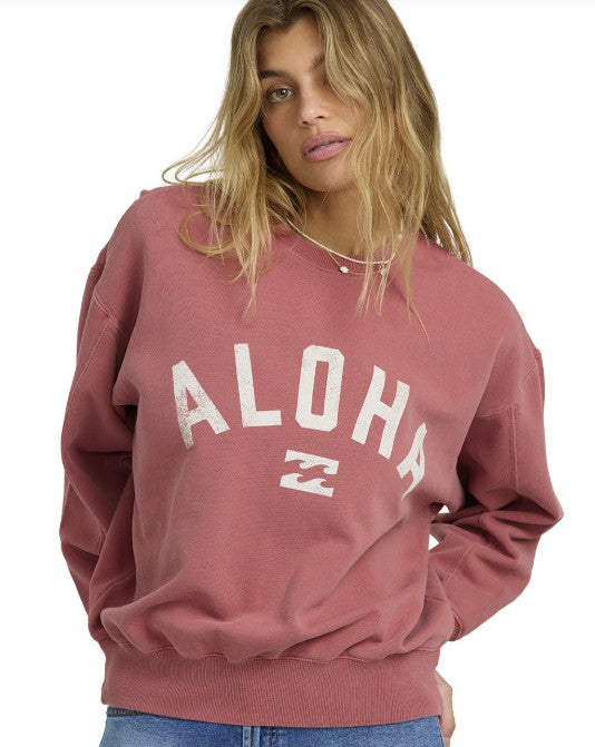 Billabong Womens Sweatshirt Mono Aloha Kendal Crew